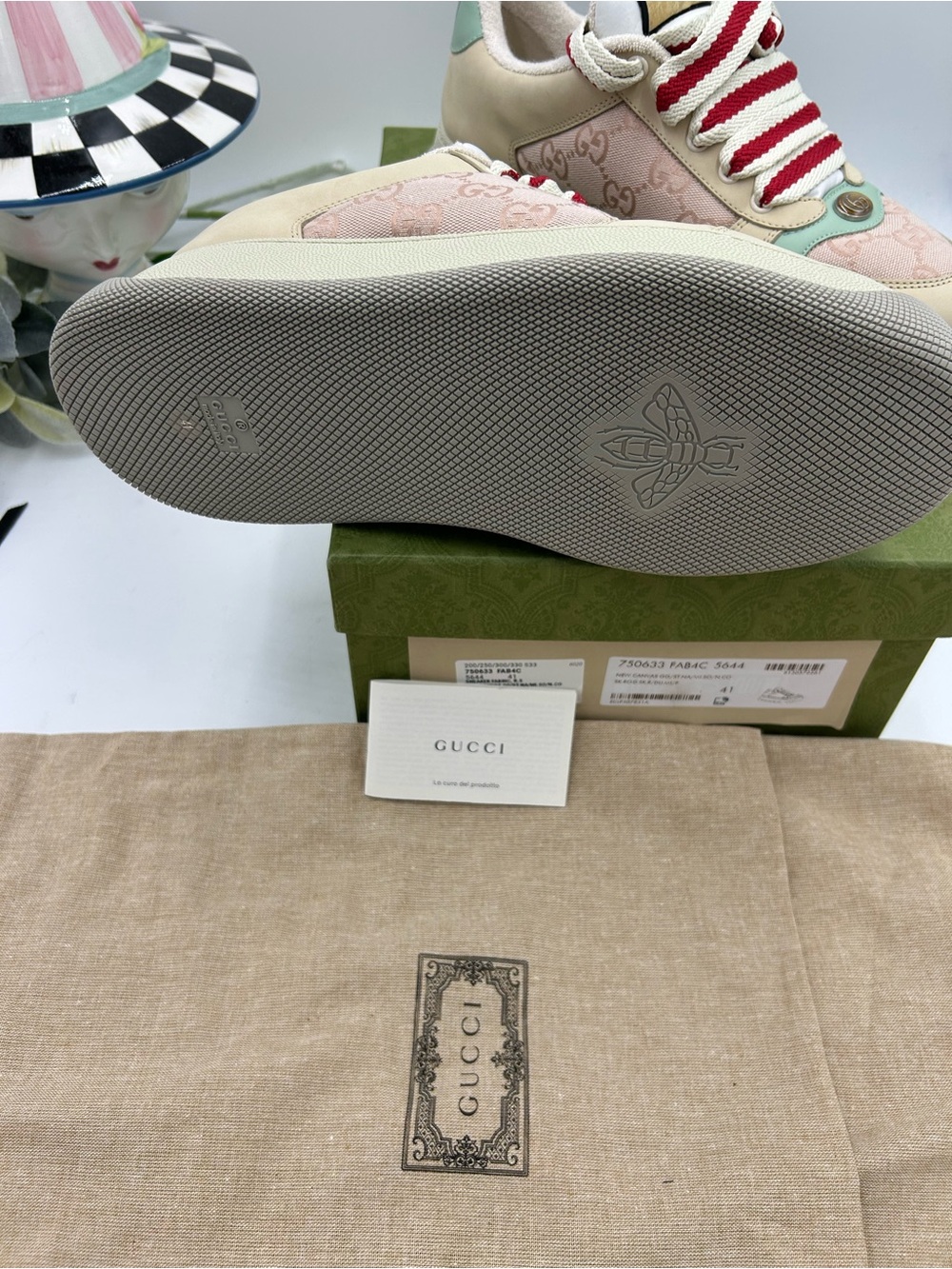 Women's Gucci GG screener sneakers size 41/10 US made in Italy - Picture 10 of 10